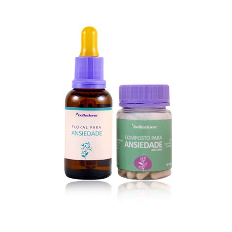 Kit Ansiedade Composto 30 Cápsulas Floral 30ml Farmácia Belladona