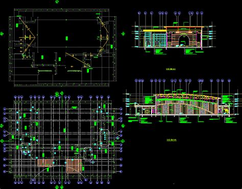 Multipurpose Hall Dwg Block For Autocad Designs Cad