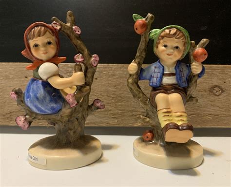 Goebel Hummel Apple Tree Girl And Apple Tree Boy Each