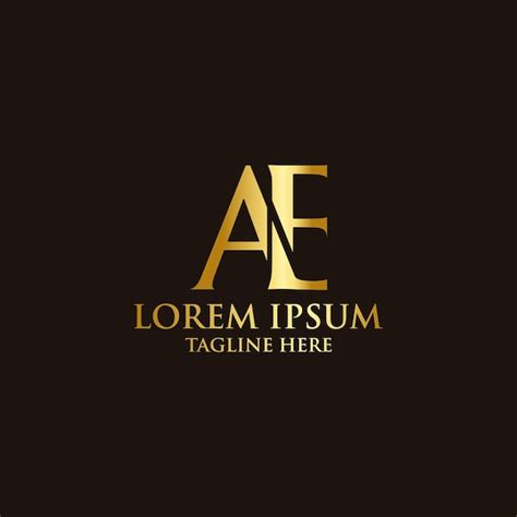 Design De Logotipo De Letras Ae Premium Criativo De Luxo Profissional