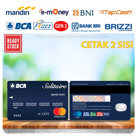 Jual EMONEY E TOLL DESIGN CREDIT CARD SOLITAIRE BLUE E MONEY MANDIRI