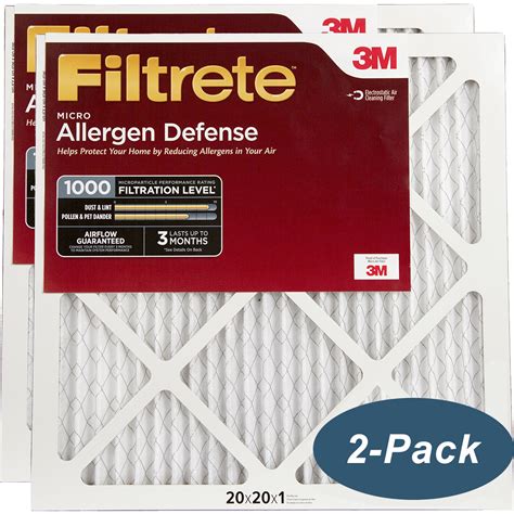 3M Filtrete 1 Inch Micro Allergen Defense MPR 1000 Air Filters