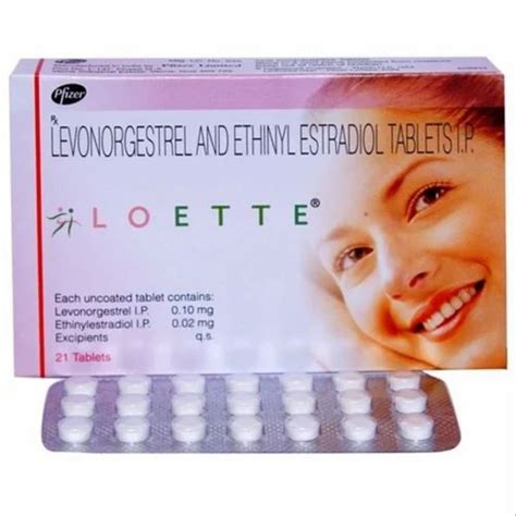 Pfizer Loette Levonorgestrel Ethinyl Estradiol Tablets Packaging Type