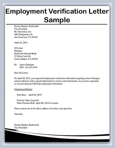 Free Employment Verification Letter Template Of Printable Sample Letter Hot Sex Picture