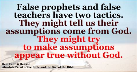 False Teachers And Prophets Real Reality