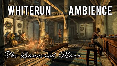 Skyrim Ambience Whiterun Tavern The Bannered Mare Youtube