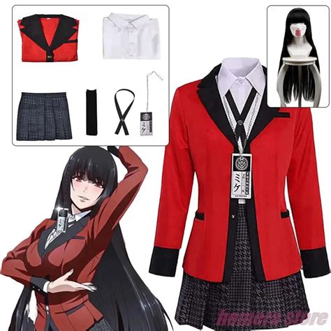 Kakegurui Jabami Yumeko Cosplay Kost M Halloween Sayaka Zwanghaften