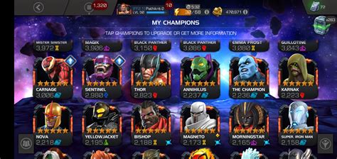 Rate My 5 And 6 Star Roster Based On Xp And Progression Level — Marvel Contest Of Champions