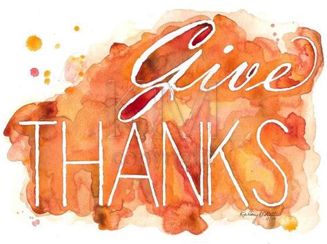 Give Thanks Fall Inspired Watercolor Paintings Painting Prints