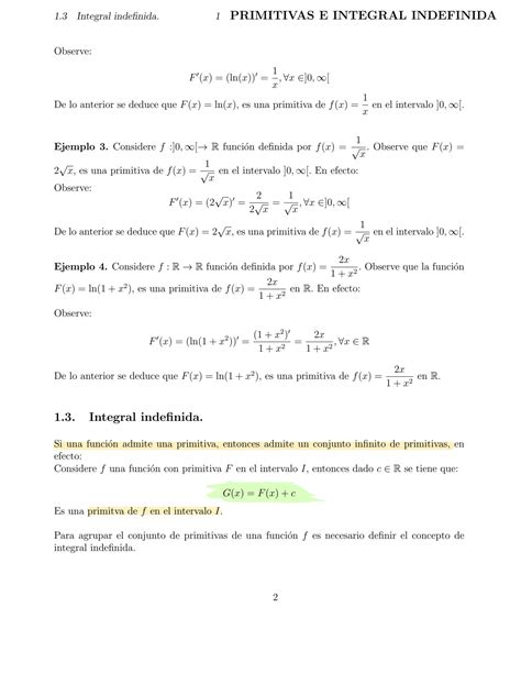 Solution Apunte Primitivas Y Sustitucion Simple Studypool