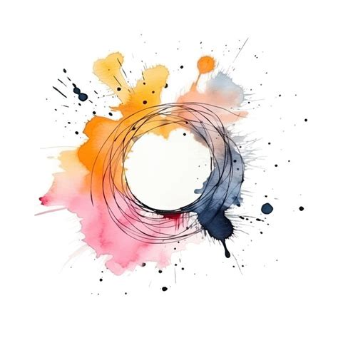 Premium Vector Watercolor Splashes Ink Drops Brush Strokes And Gold