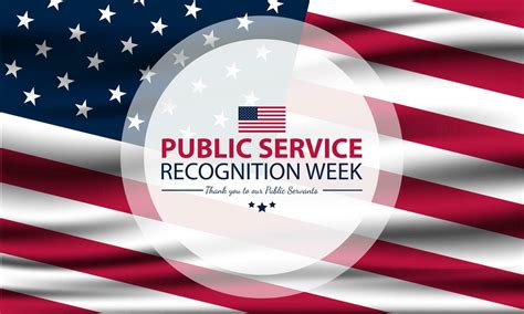 Happy Public Service Recognition Week Background Vector Illustration