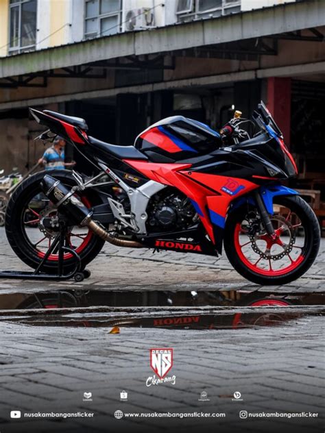 Sticker Motor Honda Cbr R All New Hitam Merah Grafis Biru