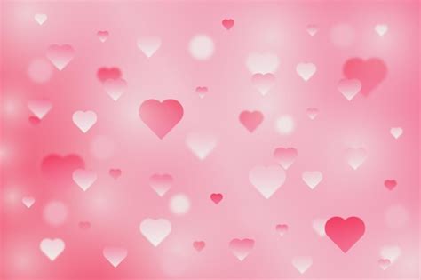 Premium Vector Blurred Romantic Pink Background With Abstract Love