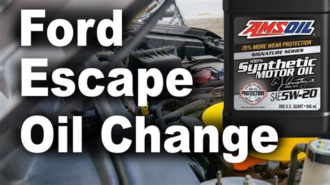 Ford Escape Oil Change AMSOIL Signature Series 5W 20 Synthetic Motor