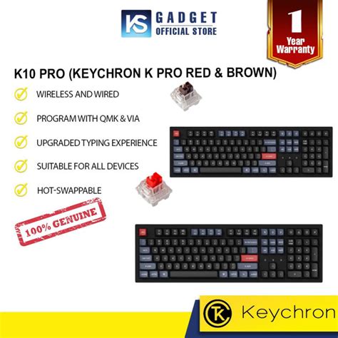 Keychron K10 Pro Hot Swap RGB Wireless Mechanical Keyboard KEYCHRON K PRO SWITCH Lazada