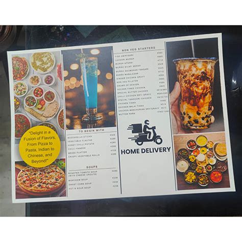 Menu Card Manufacturer Supplier Trading Company Menu Card India