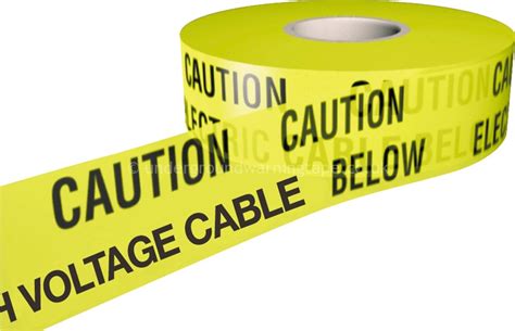 CAUTION HIGH VOLTAGE CABLE Warning Tape