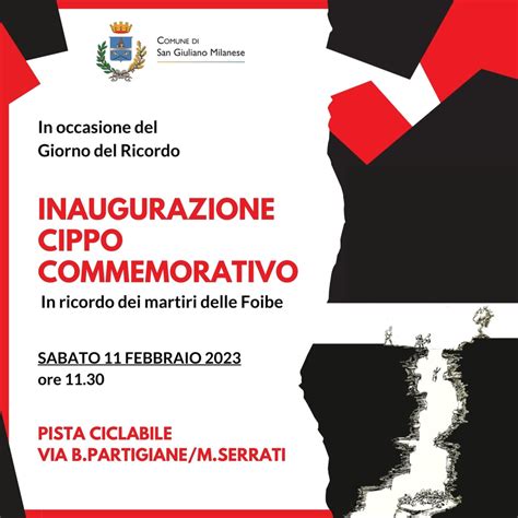 San Giuliano Milanese Un Cippo Alla Memoria Delle Foibe VareseInLuce It