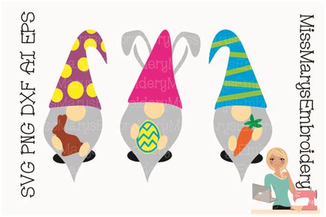 Easter Gnomes Svg Cutting File Png Dxf Ai Eps