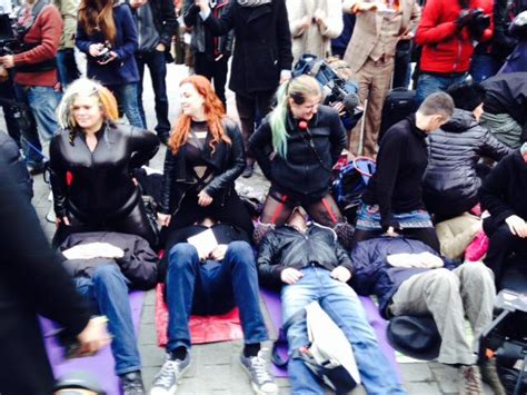 Scene Of Face Sitting Protest At Uk Parliament Over New Porn Laws Via Broomby Full Story