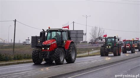 Paraliż komunikacyjny na drogach Rolnicy wyjechali na traktorach