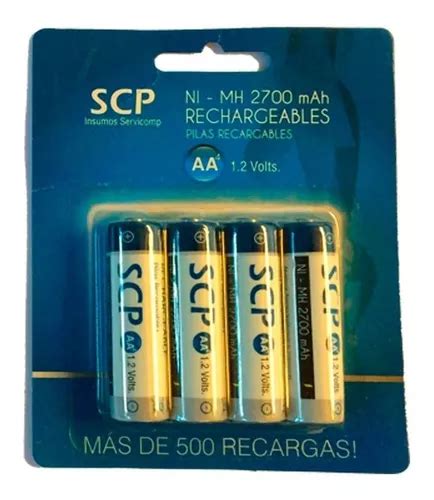 Blister Pilas Aa Recargables Scp Mah Originales