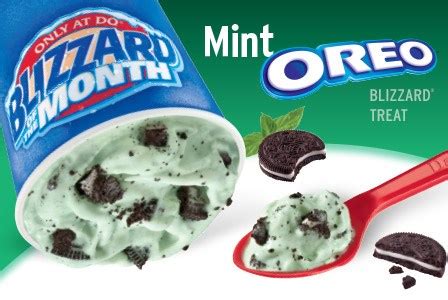 Mint Oreo Blizzard is Dairy Queen's Blizzard of the Month for March ...