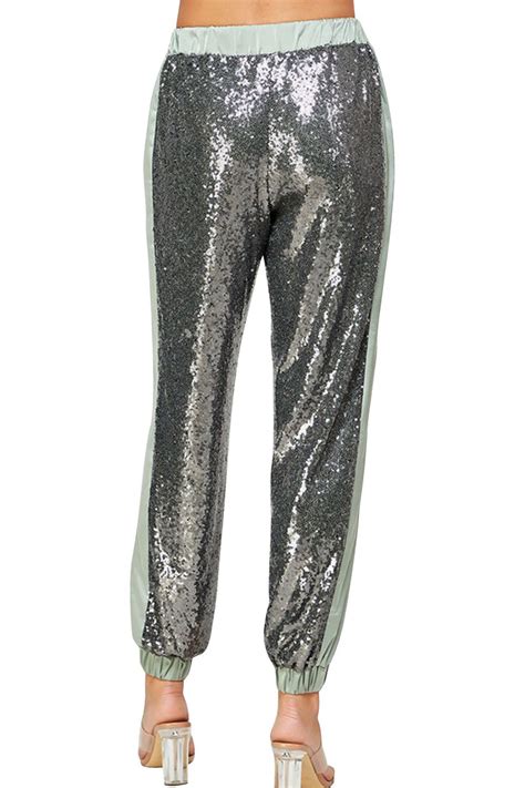 Designer Sequin Jogger Pants Joggers With Sequins Kyle X Shahida Kyle X Shahida