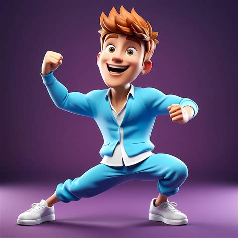 Premium Photo 3d Cartoon Character 3d Happy Cartoon Illustration 3d