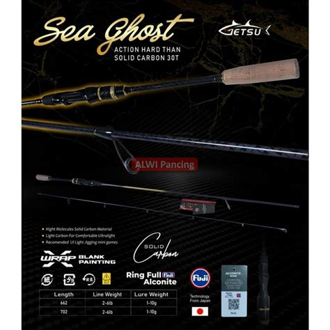 Jual Joran Ul Sea Ghost Full Fuji Getsu Carbon Solid Free Packing