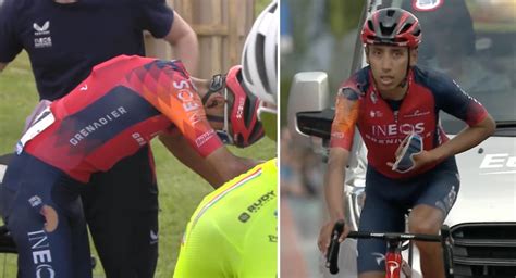 Egan Bernal Sufre Tremenda Ca Da En Su Estreno En El Tour De Hung A