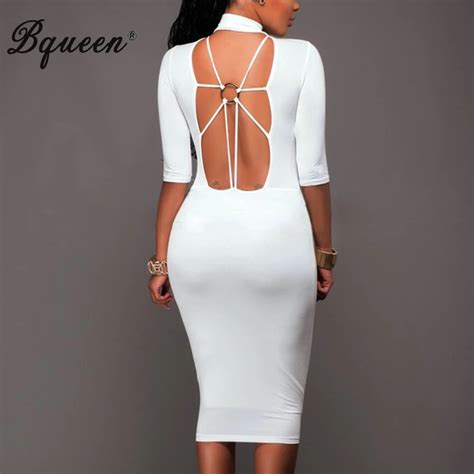 Bqueen 2017 Sexy Halter Hollow Out Backless Bandage Dress In Dresses From Womens Clothing On