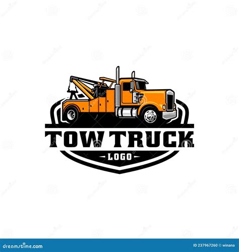 Tow Truck Towing Truck Service Truck Logo Isolated Vector Stock