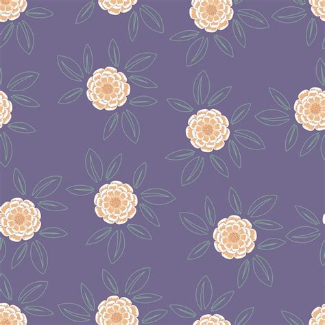 Premium Vector Seamless Pattern With Red Marigolds And Green Leaves