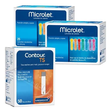 Contour Ts Paquete 50 Tiras Y 50 Lancetas Para Glucómetro Envío gratis