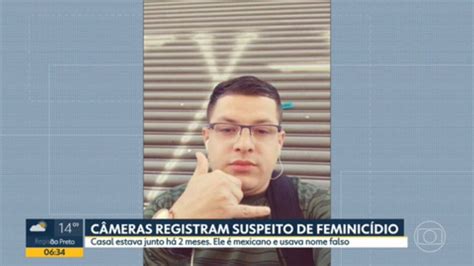 Vídeo Câmeras registram suspeito de feminicídio Bom dia SP G1