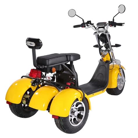 Eec Coc Certificated Electric Motorized Tricycles 3 Wheel 1500w 12ah 20ah Double Seat Citycoco