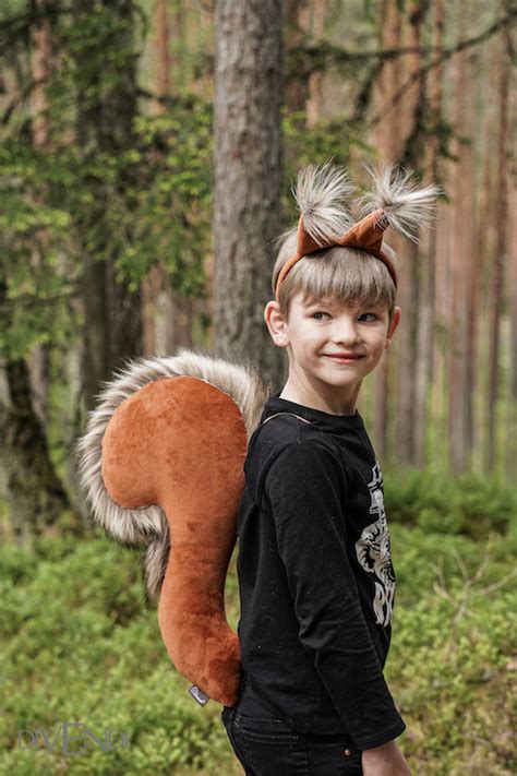 Squirrel Tail And Headband For Kids Made By Divendi Costumes