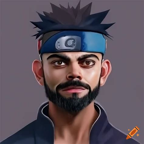 Hd Realistic 4k Indian Cricket Player Virat Kohli Wearing Naruto Head Band As Naruto