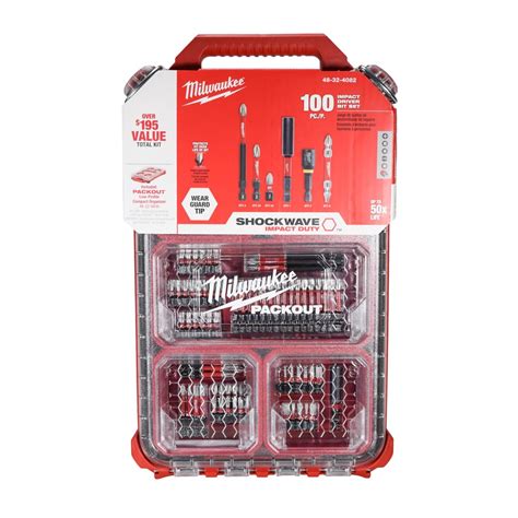 Milwaukee 100 Pc Shockwave Impact Duty Steel Screw Driver Bit Set 48 32