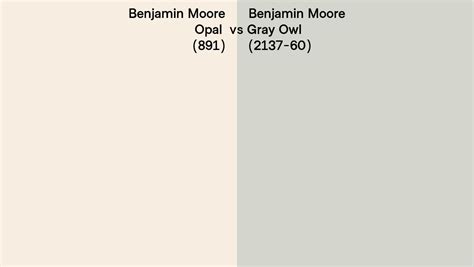 Benjamin Moore Opal Vs Gray Owl Side By Side Comparison