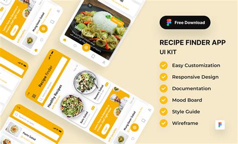 Recipe Finder App Landinge Pageresponsive Design Figma