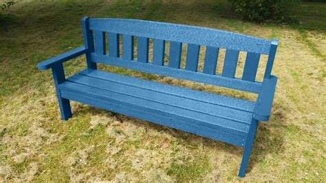 Merlin Recycled Plastic Composite Rectangle Picnic Bench - Blue | Picnic-Benches.uk