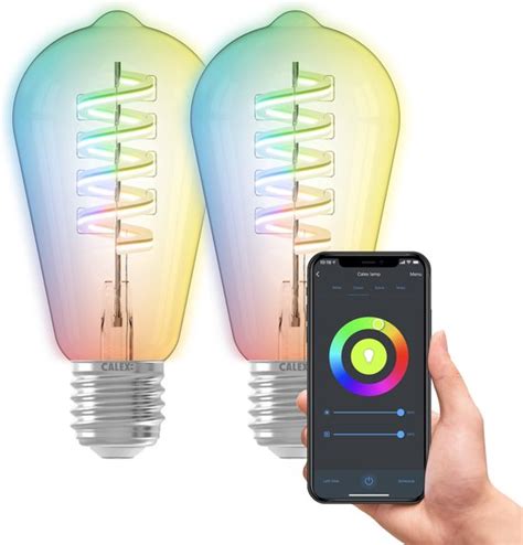 Calex Slimme Lamp Set Van 2 Stuks Wifi Led Filament Verlichting