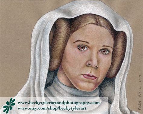 Princess Leia Drawing By Beckytylerart On Etsy Princess Leia Fine