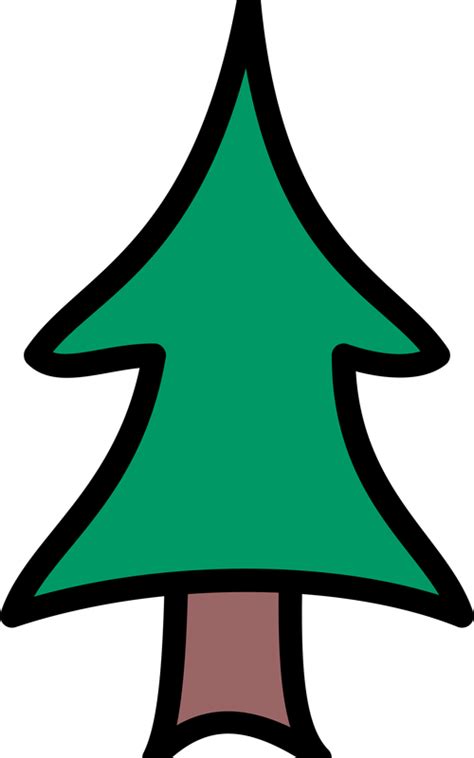 Cartoon Conifer tree Pine tree drawing vector clipart image - Free ...