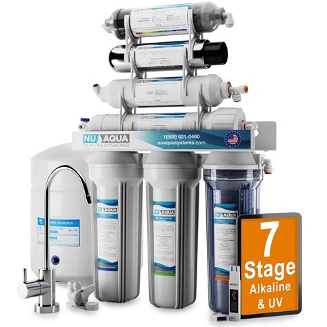 NU Aqua 7 Stage UV Alkaline Under Sink Reverse Osmosis Water Filter