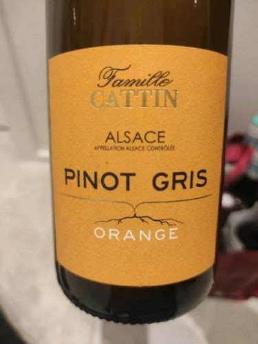 Famille Cattin Orange Pinot Gris Vivino Us