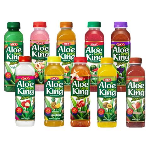 Buy Okf Aloe Vera King Drink Assorted Flavour Set 10500ml Korean Supermarket Online Uk 星集市